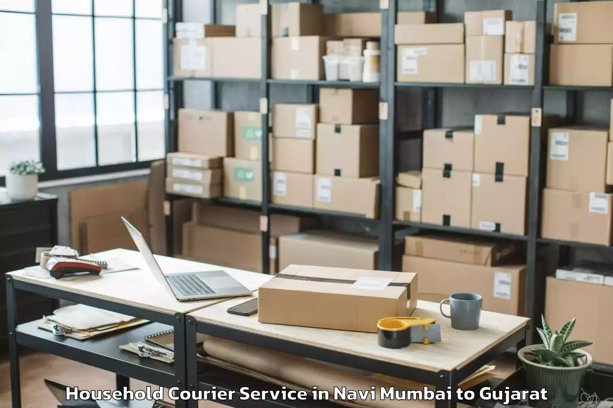 Book Navi Mumbai to Valsad Household Courier Online